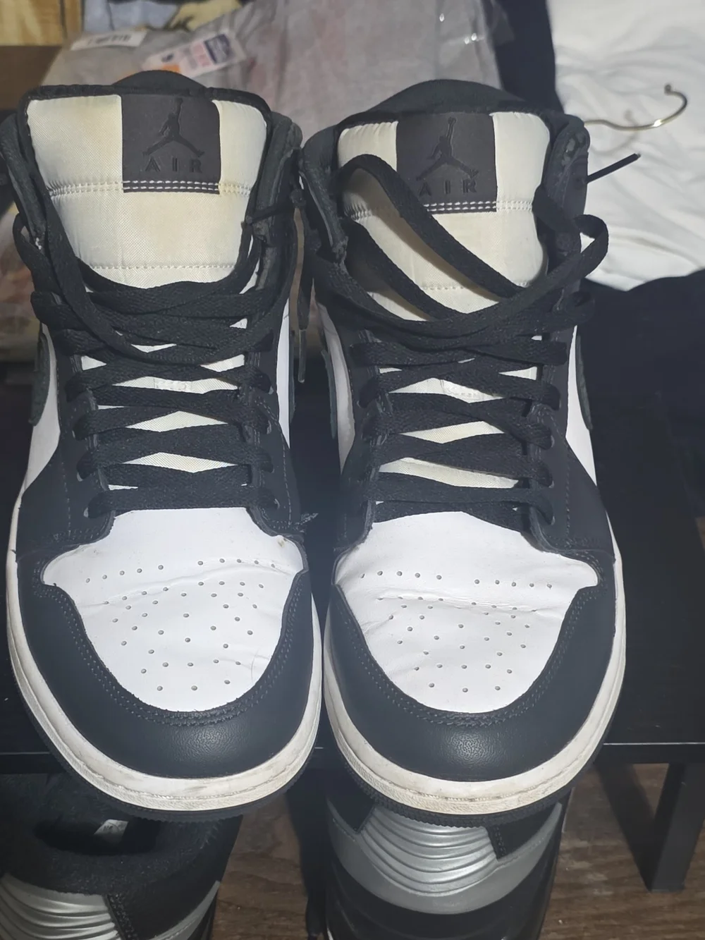 Jordan Black and White High-Top Sneakers - Men
